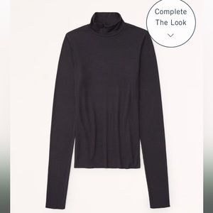 NWT Abercrombie & Fitch Black Ribbed Turtleneck